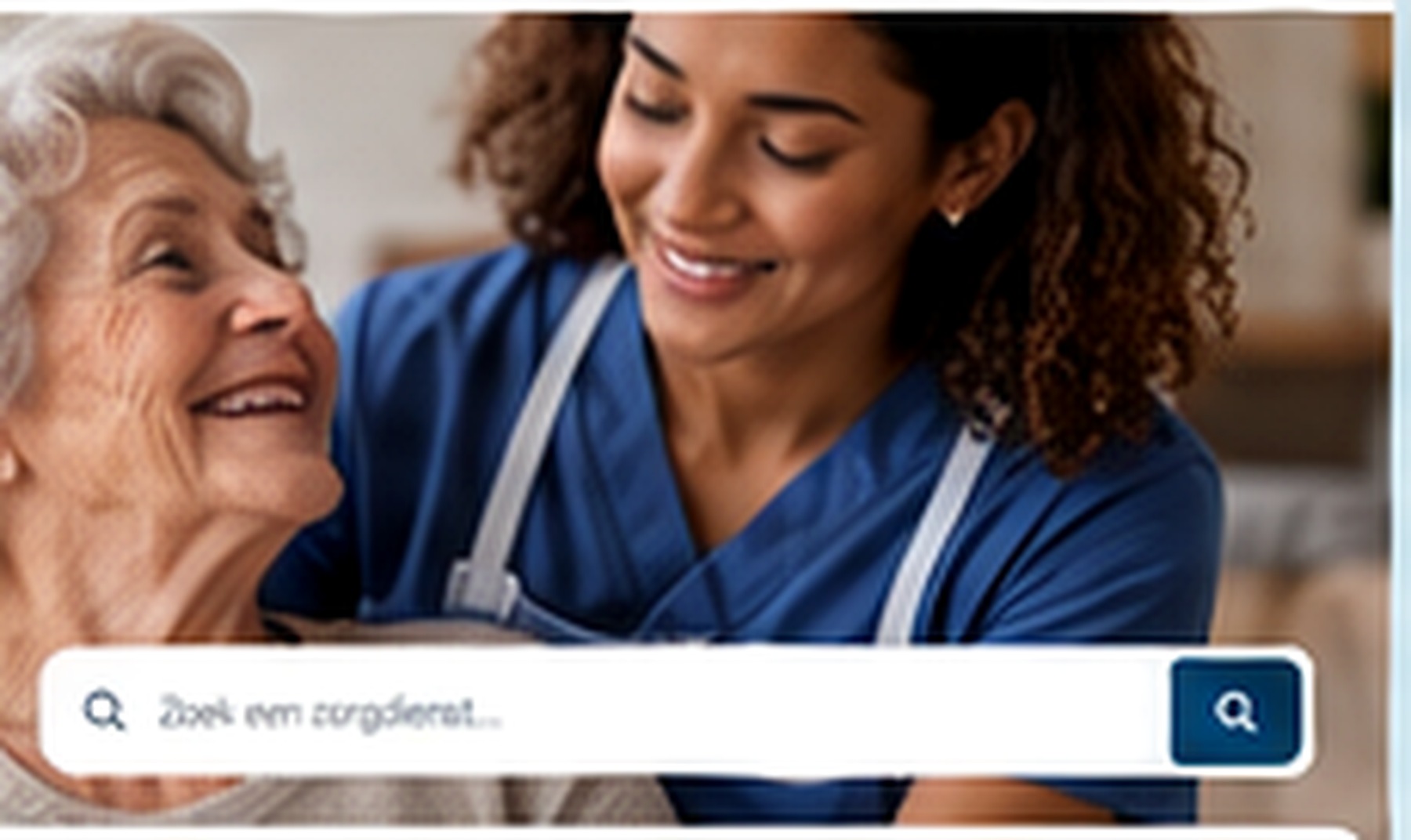 Zorgprofessional met cliënt