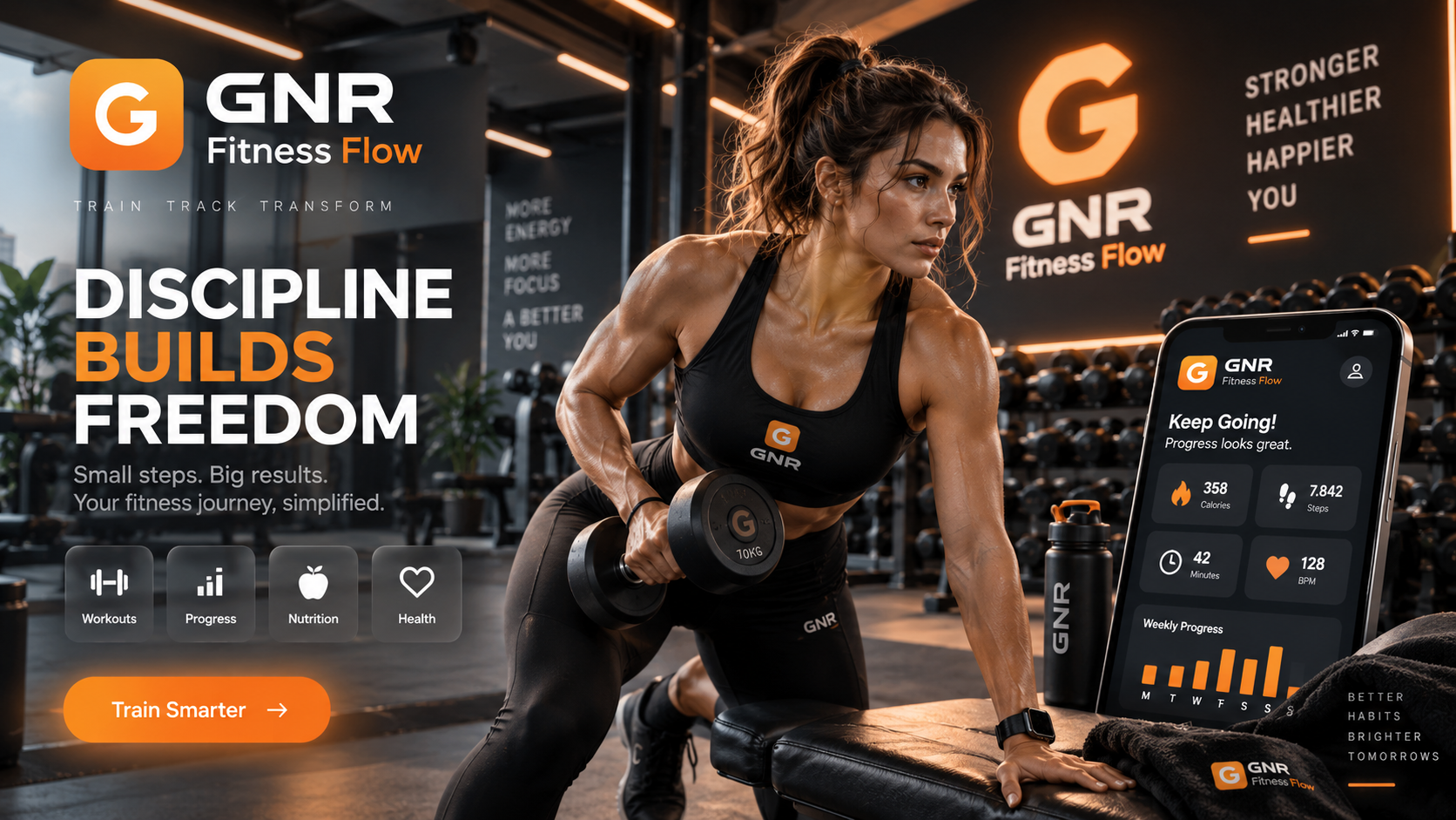 Cinematic GNR workout visual