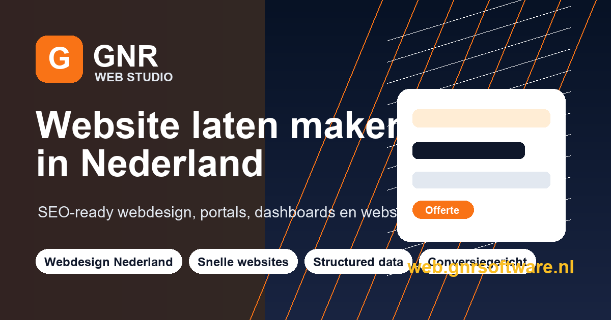 Professionele webdesign preview voor bedrijven in Nederland