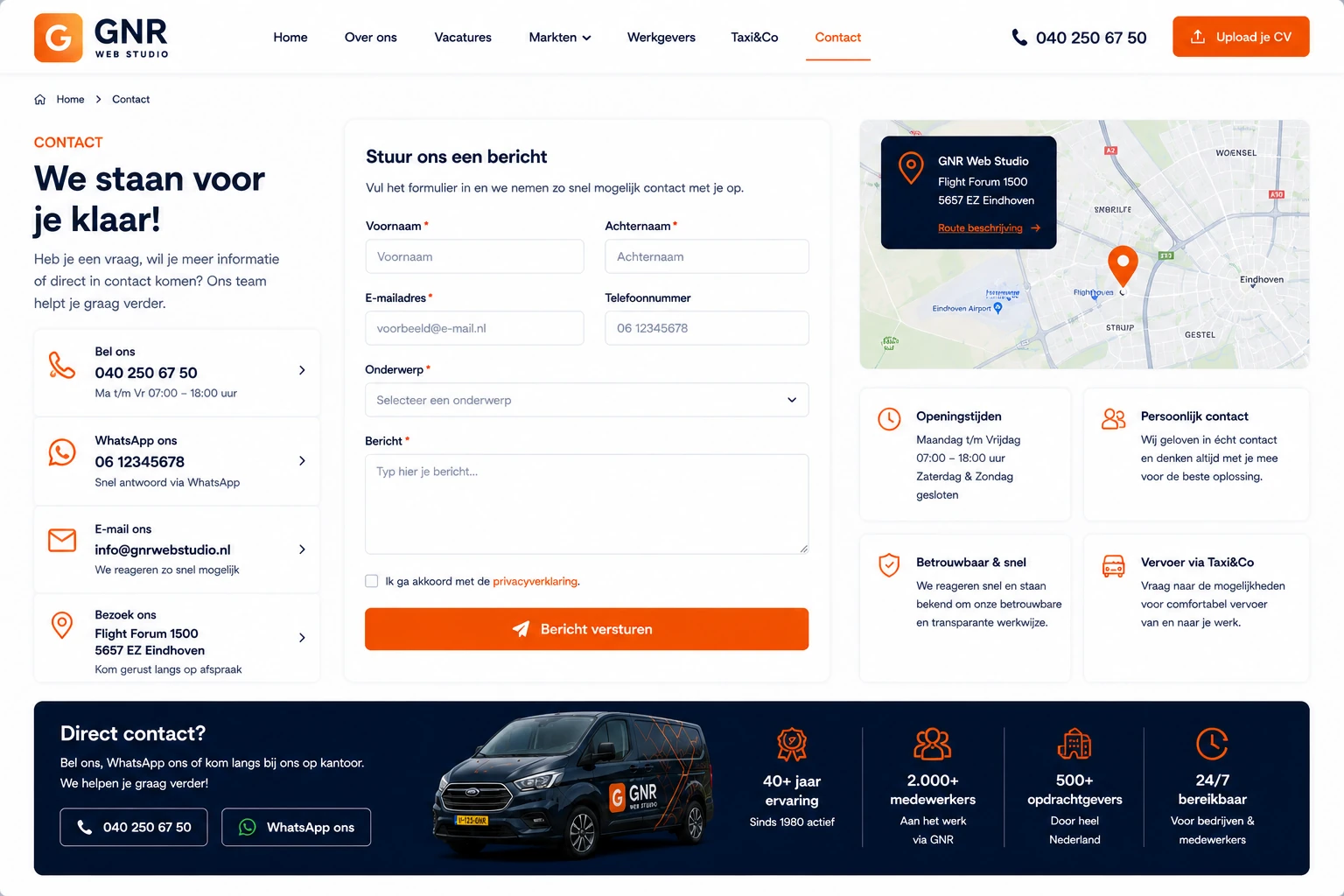 Contactpagina