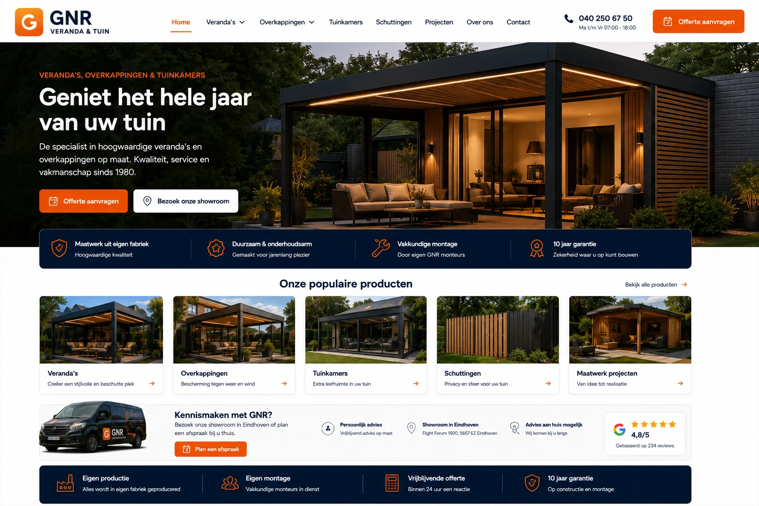 Veranda & showroom site: Veranda Pro homepage